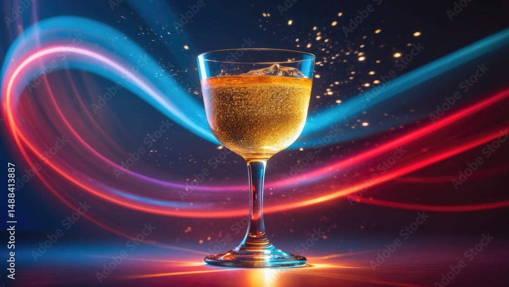 Poster drink with a background setting