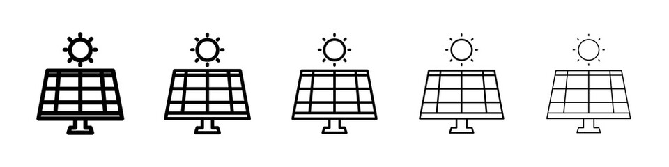 Solar panel icon concept. graphic design, logo, Web, UI.