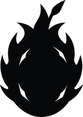 Dragon Fruit Silhouette