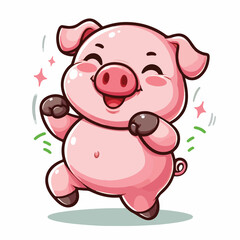 cute pig vector