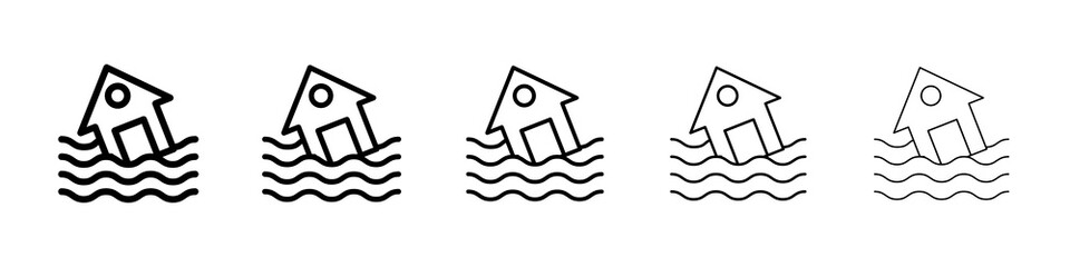Flood icon concept. graphic design, logo, Web, UI.