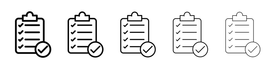 Clipboard check icon concept. graphic design, logo, Web, UI.
