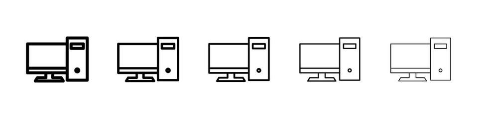 Computer icon concept. graphic design, logo, Web, UI.
