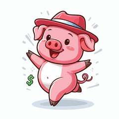 cute pig vector