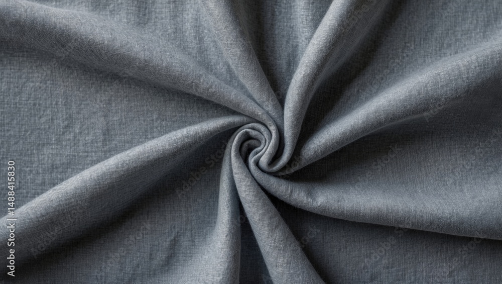 Poster close-up of grey fabric showcasing linen texture for background use