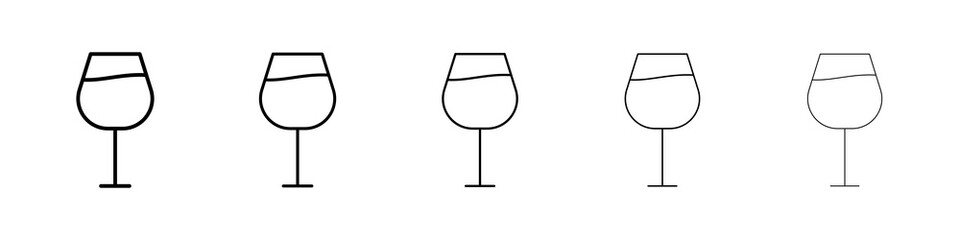 Wine glass icon concept. graphic design, logo, Web, UI.