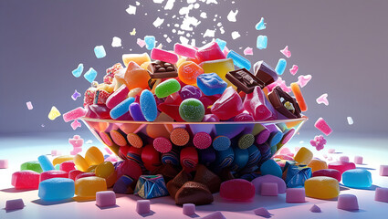 Tasty colorful jelly candies as background