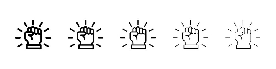 Obraz premium Will power icon concept. graphic design, logo, Web, UI.