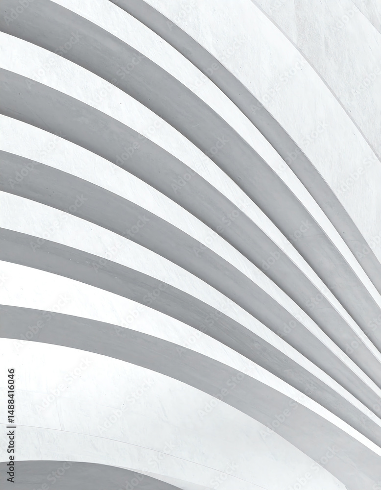 Poster curved white architectural lines create a modern and minimalist aesthetic, showcasing elegance and s