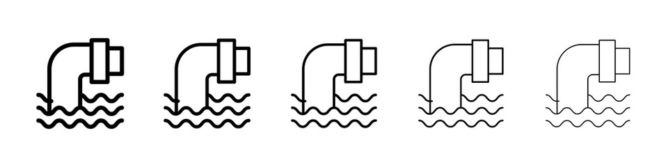 Waste water icon concept. graphic design, logo, Web, UI.