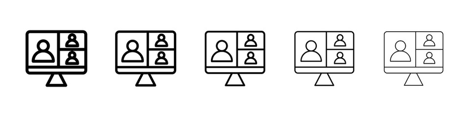 Video chat icon concept. graphic design, logo, Web, UI.