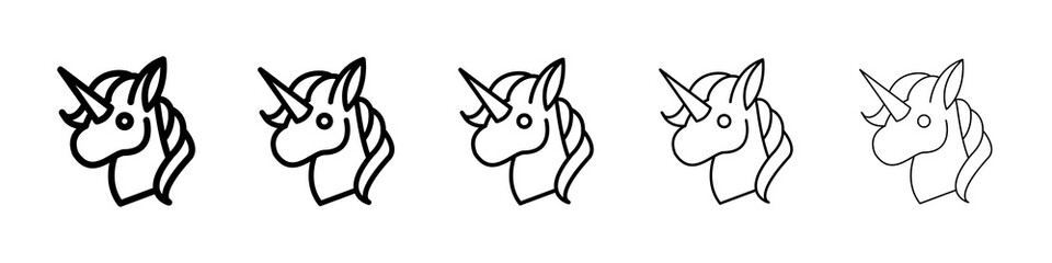 Unicorn icon concept. graphic design, logo, Web, UI.