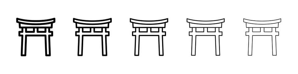 Torii gate icon concept. graphic design, logo, Web, UI.