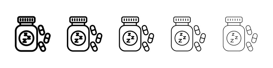 Sleeping pills icon concept. graphic design, logo, Web, UI.