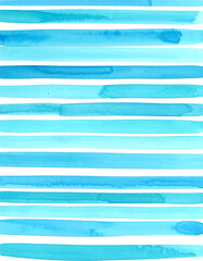 Blue watercolor stripes create a serene and artistic background, evoking a sense of calm and creativity