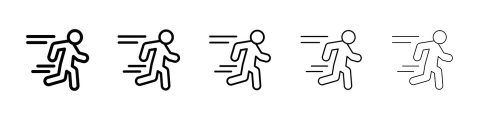 Running icon concept. graphic design, logo, Web, UI.