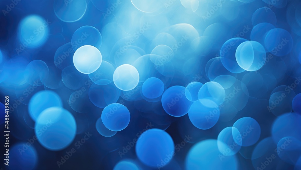Poster background with blue bokeh