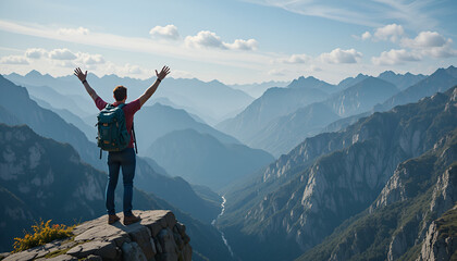 Obraz premium hiker in the mountains