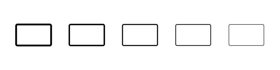 Rectangle panoramic icon concept. graphic design, logo, Web, UI.