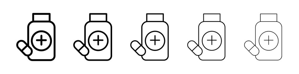 Pill bottle icon concept. graphic design, logo, Web, UI.