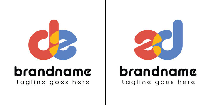 Letters dz zd Playful Logo, represent a fun, energetic, and joy