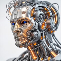 Fototapeta premium Humanoider Roboter Kopf