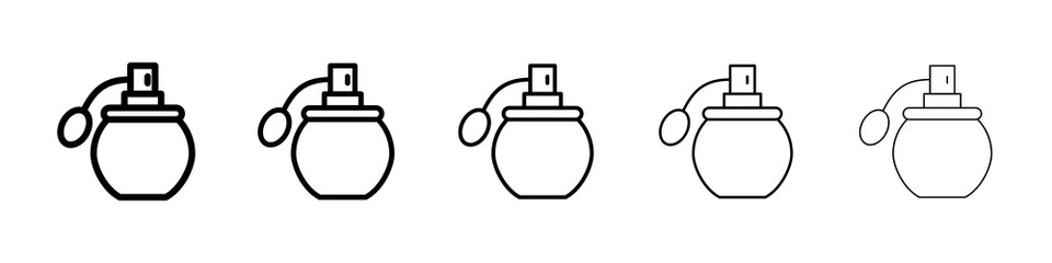 Obraz premium Perfume bottle icon concept. graphic design, logo, Web, UI.