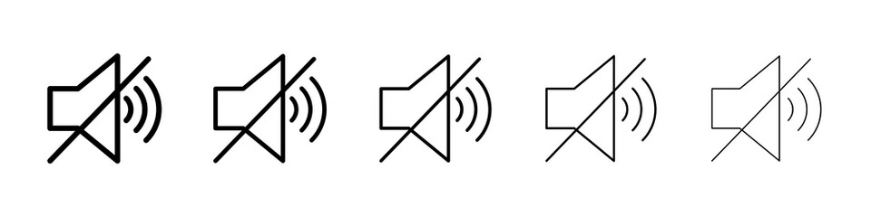 Mute sound icon concept. graphic design, logo, Web, UI.