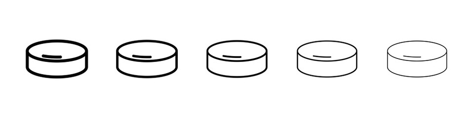 Hockey puck icon concept. graphic design, logo, Web, UI.