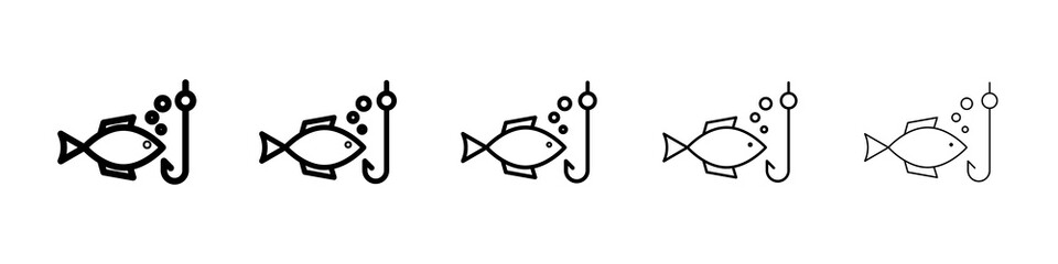 Fishing icon concept. graphic design, logo, Web, UI.