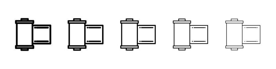 Film canister icon concept. graphic design, logo, Web, UI.