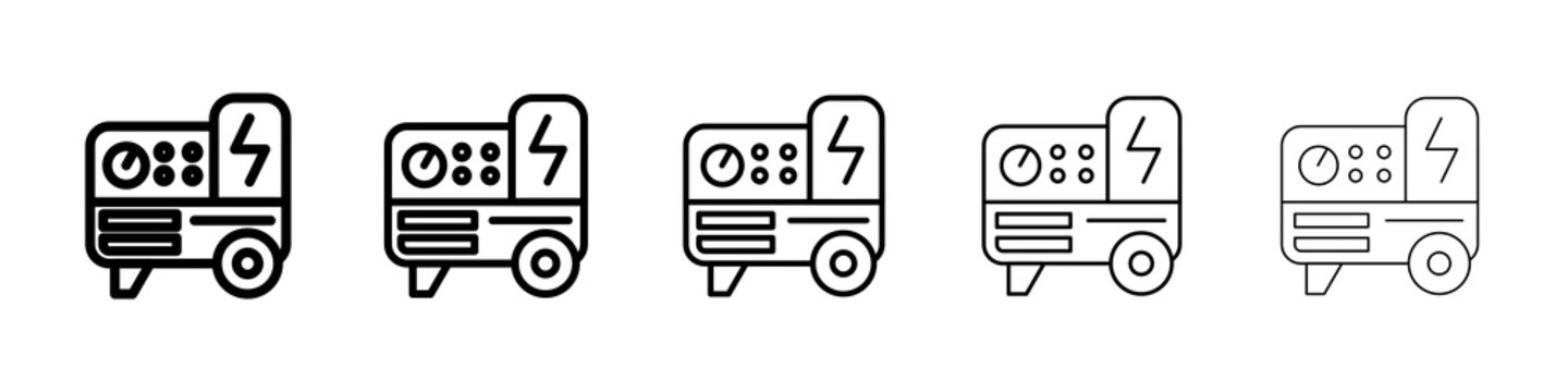 Electric generator icon concept. graphic design, logo, Web, UI.