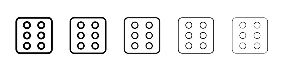 Dice six icon concept. graphic design, logo, Web, UI.
