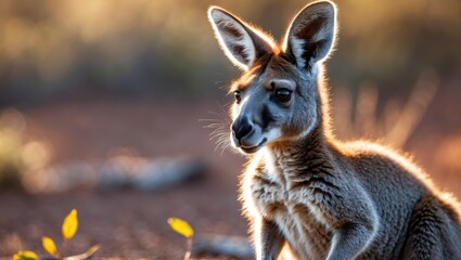 Fototapeta premium Kangaroo, an adorable and intelligent marsupial
