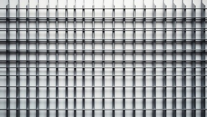 Repeating metallic grille design for construction and decor