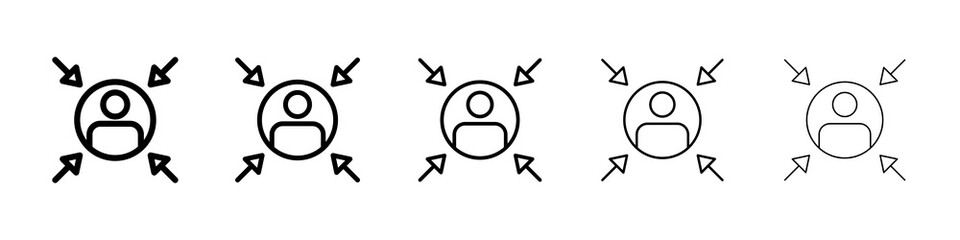 Customer centricity icon concept. graphic design, logo, Web, UI.