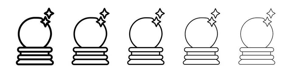 Crystal ball icon concept. graphic design, logo, Web, UI.