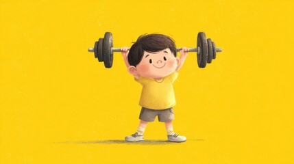 Mighty Little Weightlifter: A Child's Strength and Determination