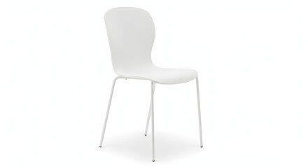 Fototapeta premium Metal Chair with Curved Back on White Background PNG