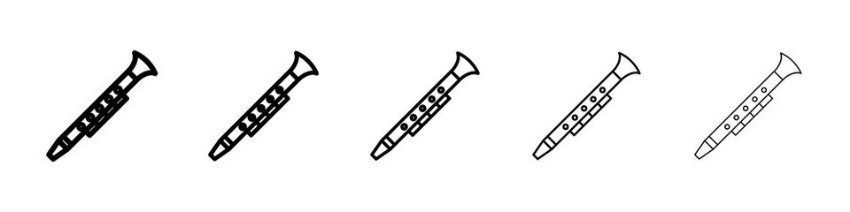 Clarinet icon concept. graphic design, logo, Web, UI.