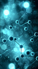 Abstract scientific molecular structure background;  potential use in science education or technology presentations
