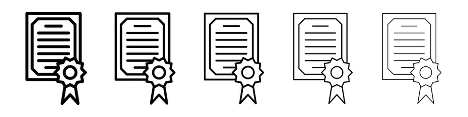 Certificate icon concept. graphic design, logo, Web, UI.