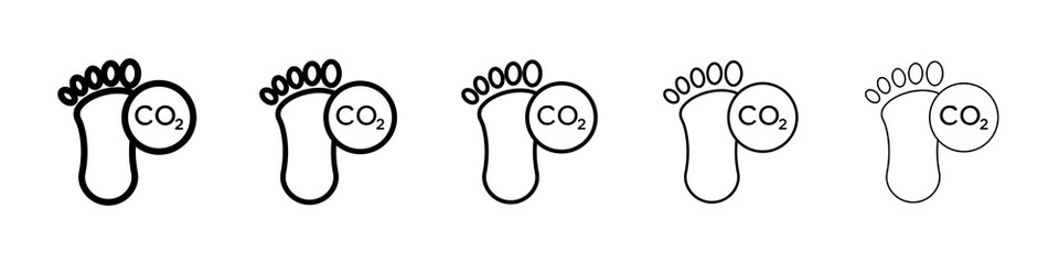 Carbon footprint icon concept. graphic design, logo, Web, UI.