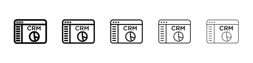 CRM icon concept. graphic design, logo, Web, UI.