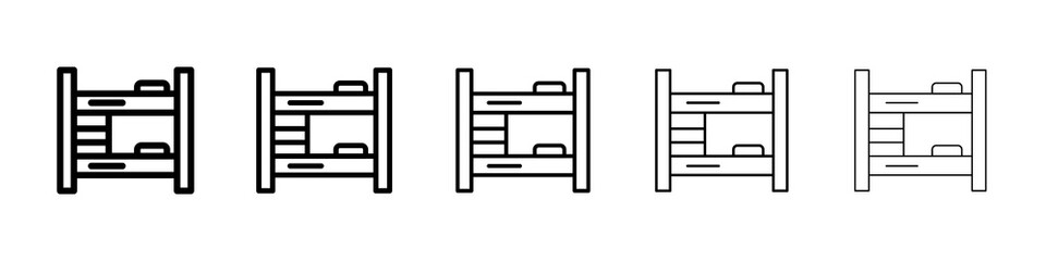 Bunk bed icon concept. graphic design, logo, Web, UI.