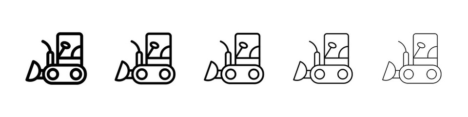 Bulldozer icon concept. graphic design, logo, Web, UI.