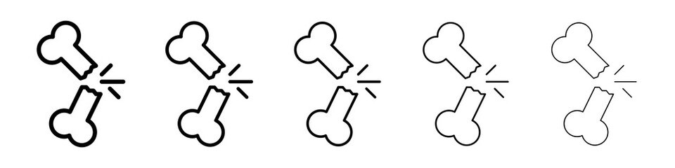 Broken bone icon concept. graphic design, logo, Web, UI.