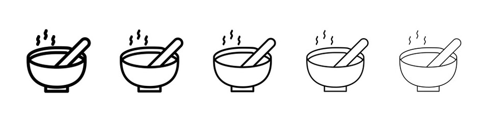 Bowl of soup icon concept. graphic design, logo, Web, UI.