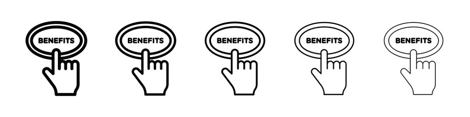 benefits icon concept. graphic design, logo, Web, UI.