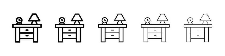 Bedside table icon concept. graphic design, logo, Web, UI.